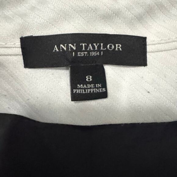 Ann Taylor Wool Blend Slim Ankle Pants Size 8 Gray Zip Hem Stretch Work Trousers - Picture 4 of 8